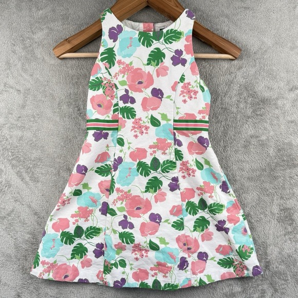 Janie and Jack Other - Janie and Jack Dress Girls 8 Floral Bow Sleeveless Button Back Cotton Easter